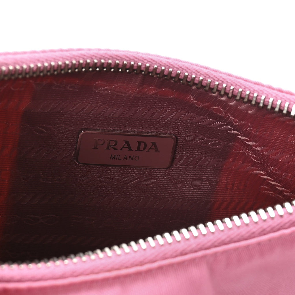 Prada Tessuto Nylon Saffiano Mini Re-Edition 2005 Bag Begonia