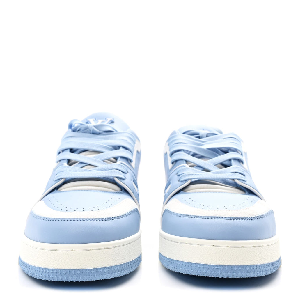 Louis Vuitton Calfskin Mens LV Trainer Sneakers 9 Blue