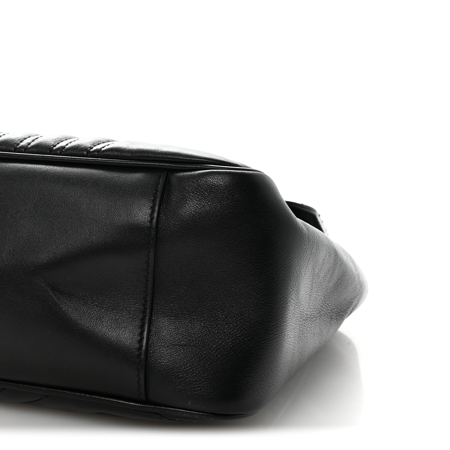 Gucci Calfskin Matelasse Large GG Marmont Shoulder Bag Black