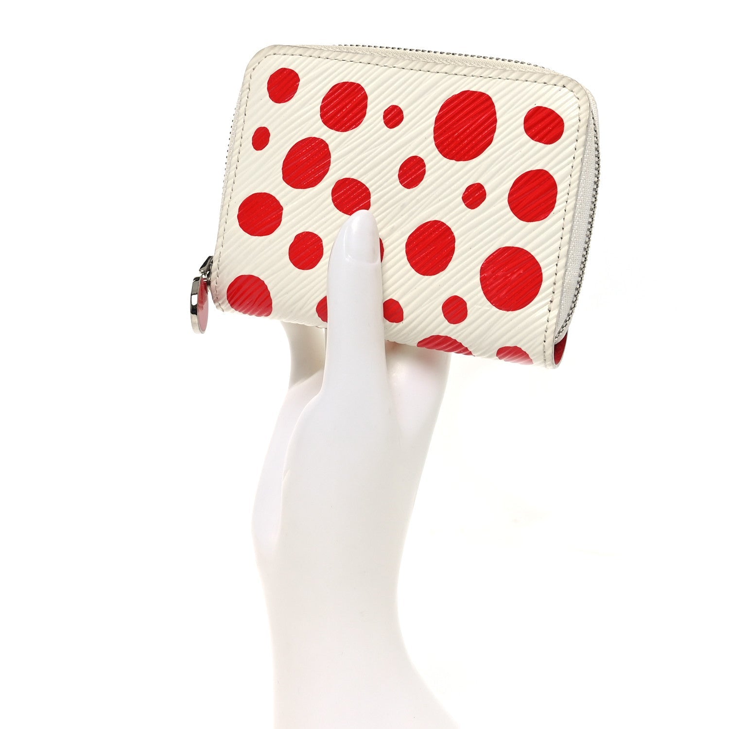 Louis Vuitton LV X YK Kusama Epi Zippy Coin Purse White