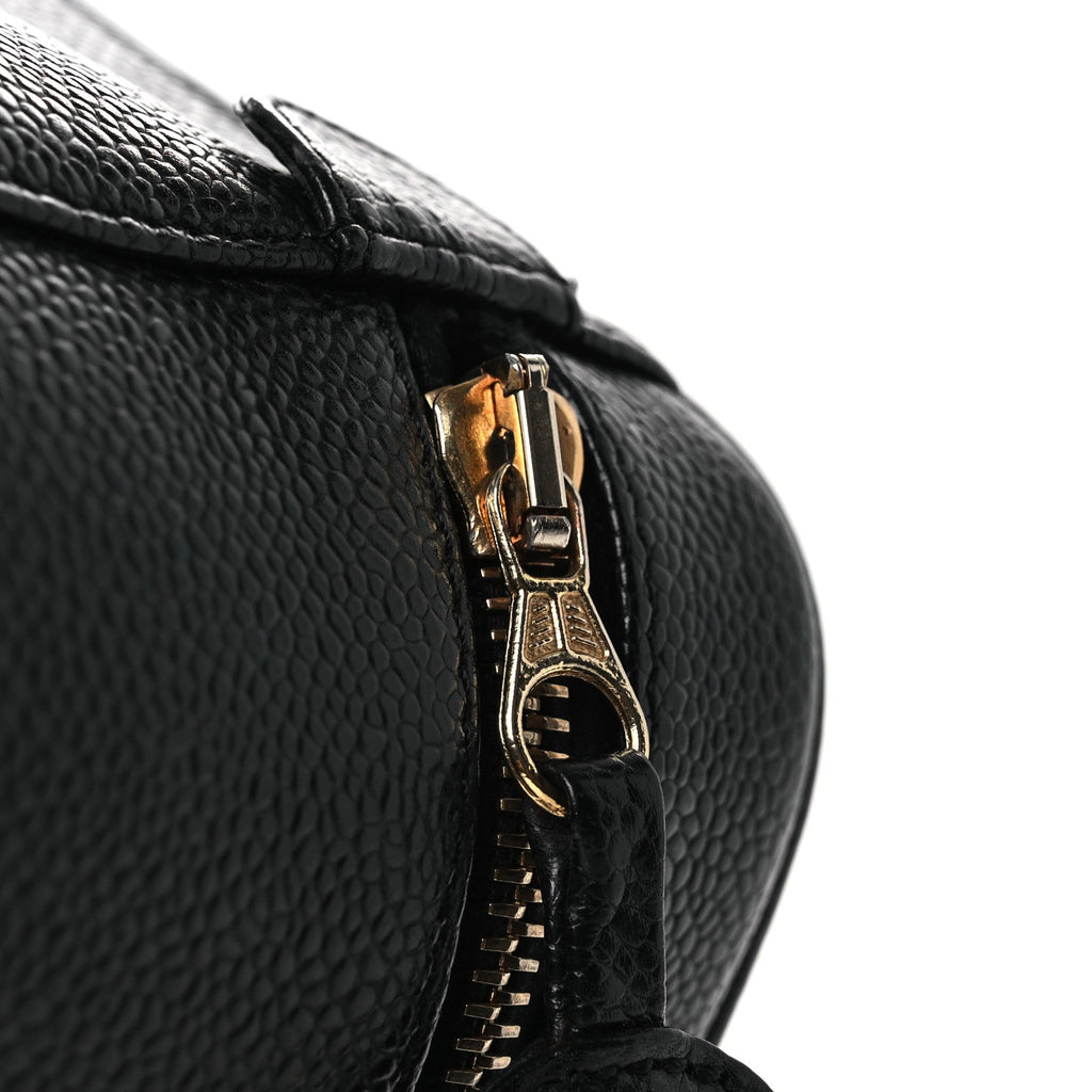 Chanel Caviar Vanity Cosmetic Case Black