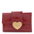 Gucci Patent Microguccissima Heart 6 Key Holder Case Red