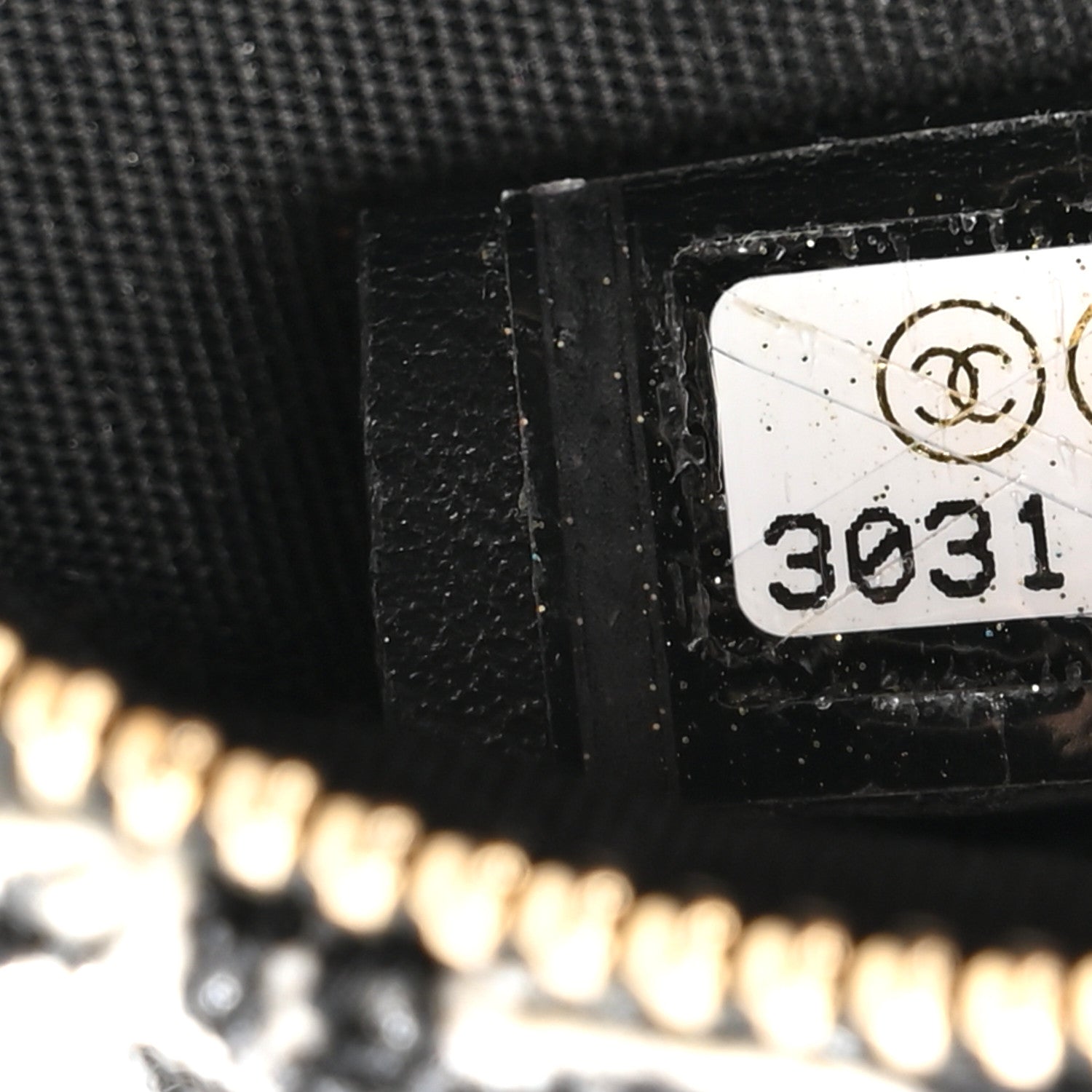 Chanel Tweed Quilted 19 Round Clutch With Chain Black White