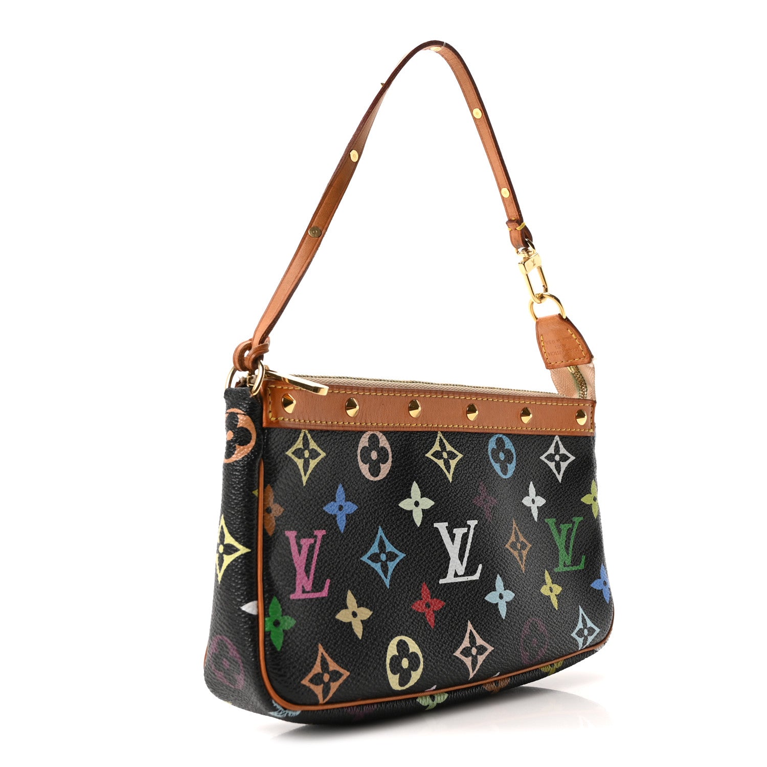 Louis Vuitton Monogram Multicolor Pochette Accessories Black