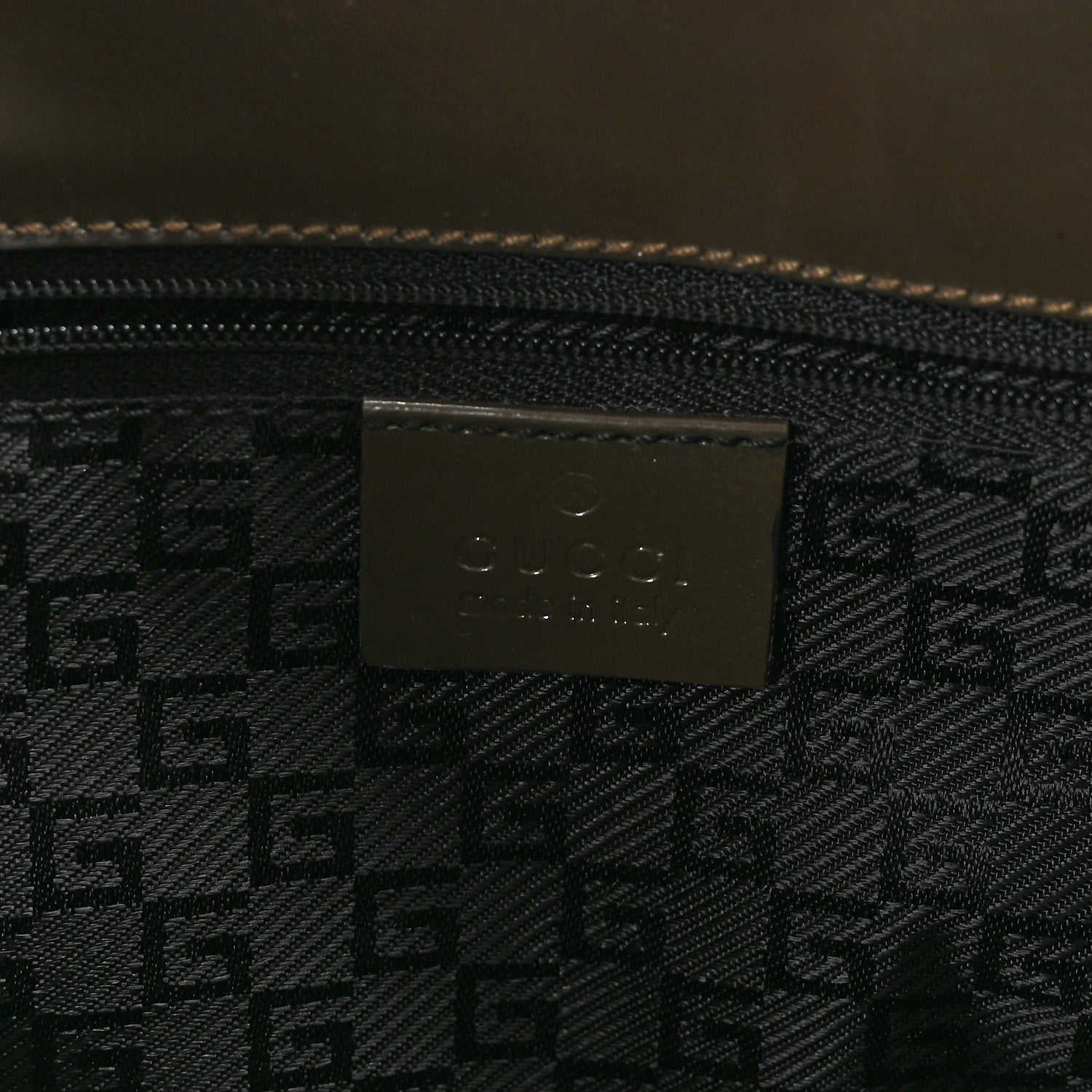 Gucci Patent Bardot Shoulder Bag Olive Green
