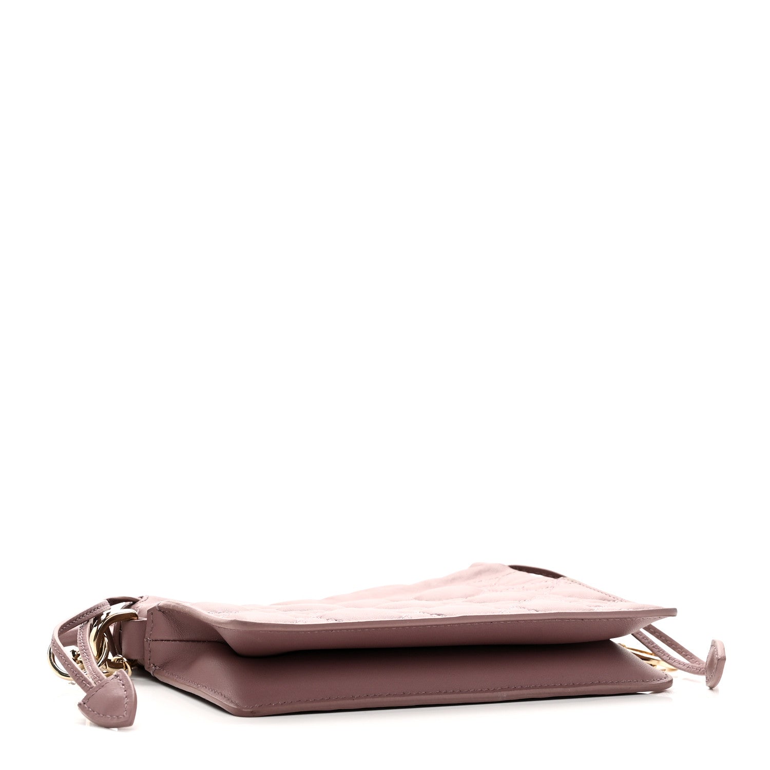Christian Dior Lambskin Cannage Milly Mini Drawstring Bag Pink Peony