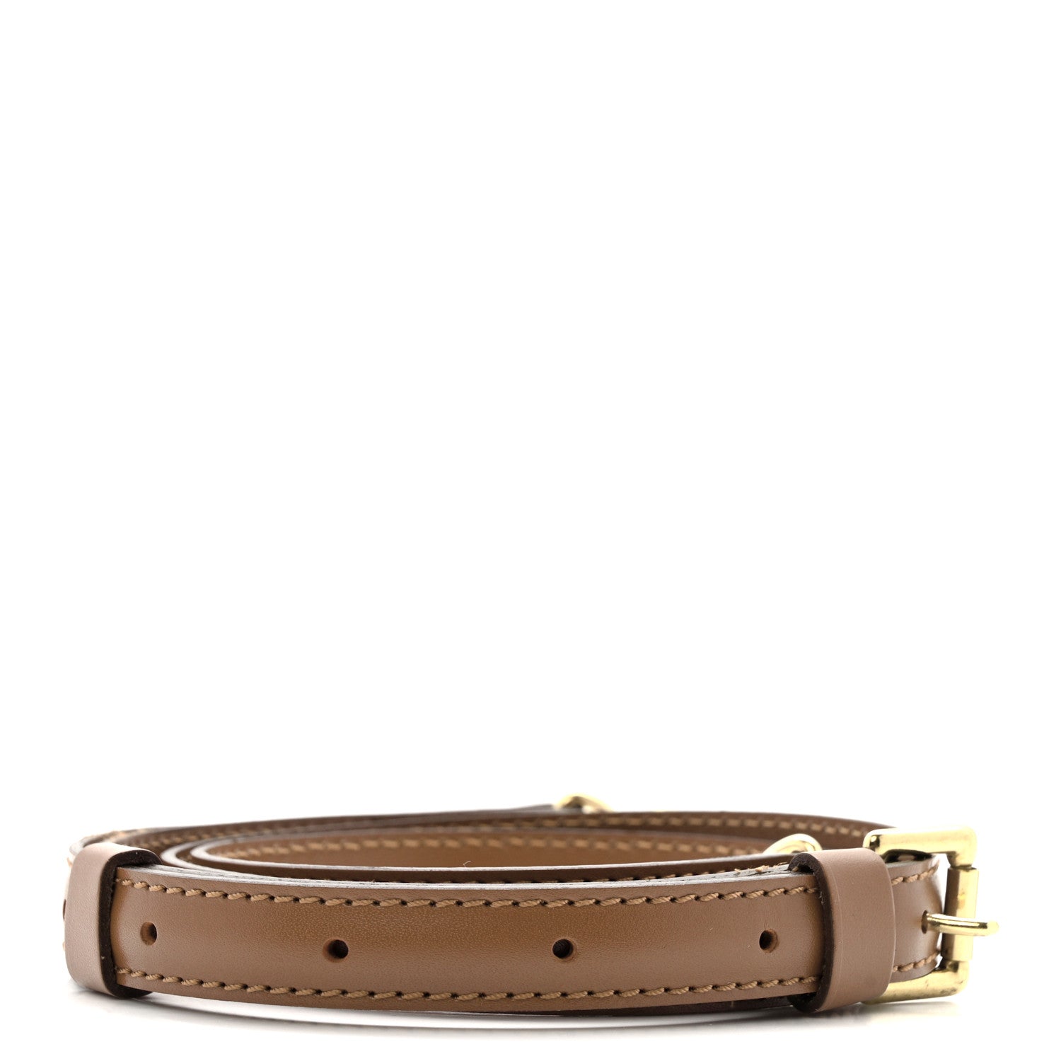 Louis Vuitton Calfskin 16mm Adjustable Shoulder Strap Brown Brown