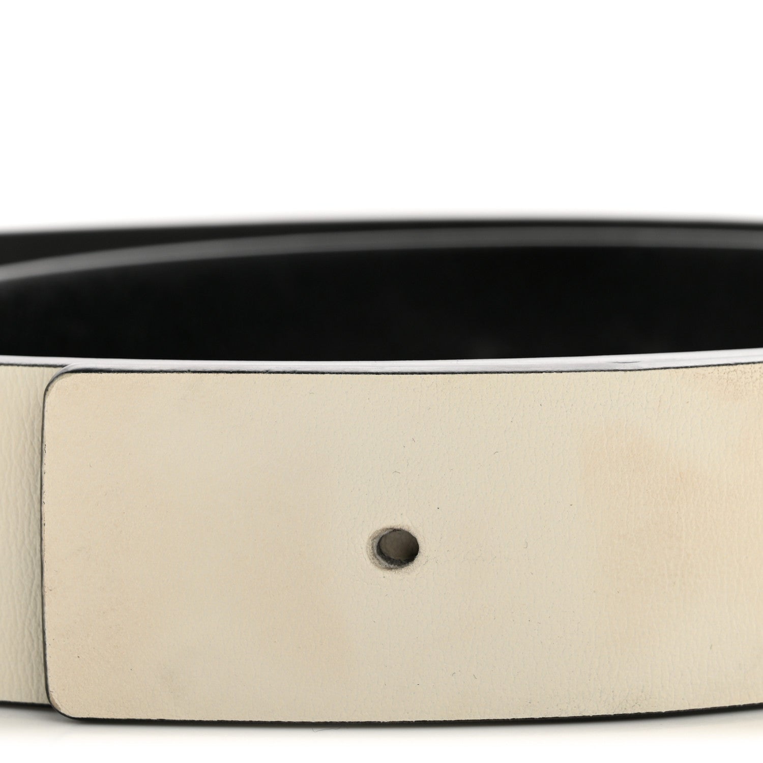 Calfskin CC Reversible Belt 85 White Black