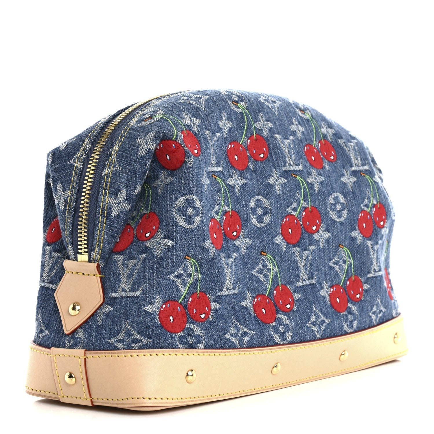 Louis Vuitton LV X TM Monogram Denim Cerises Cosmetic Pouch GM