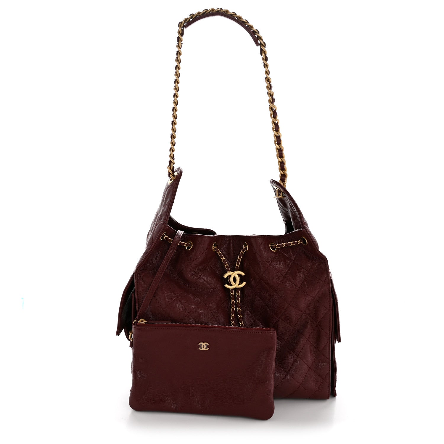 Chanel Caviar Quilted Medium Chanel 25 Handbag Burgundy