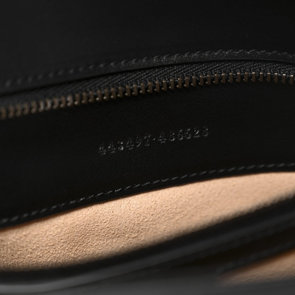 Gucci Calfskin Matelasse Small GG Marmont Shoulder Bag Black