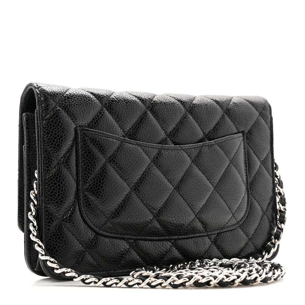 Chanel Caviar Quilted Wallet on Chain WOC Black