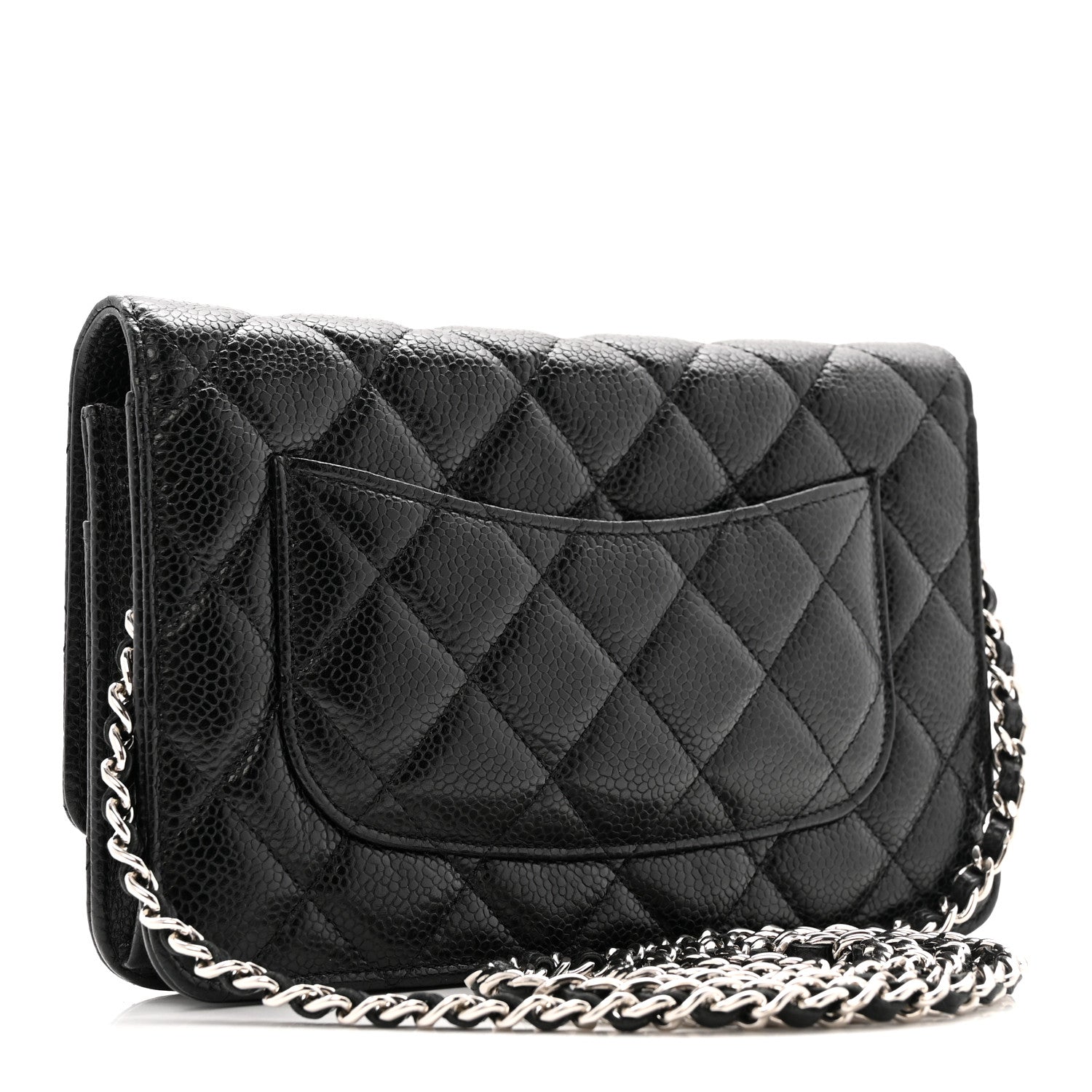 Chanel Caviar Quilted Wallet on Chain WOC Black