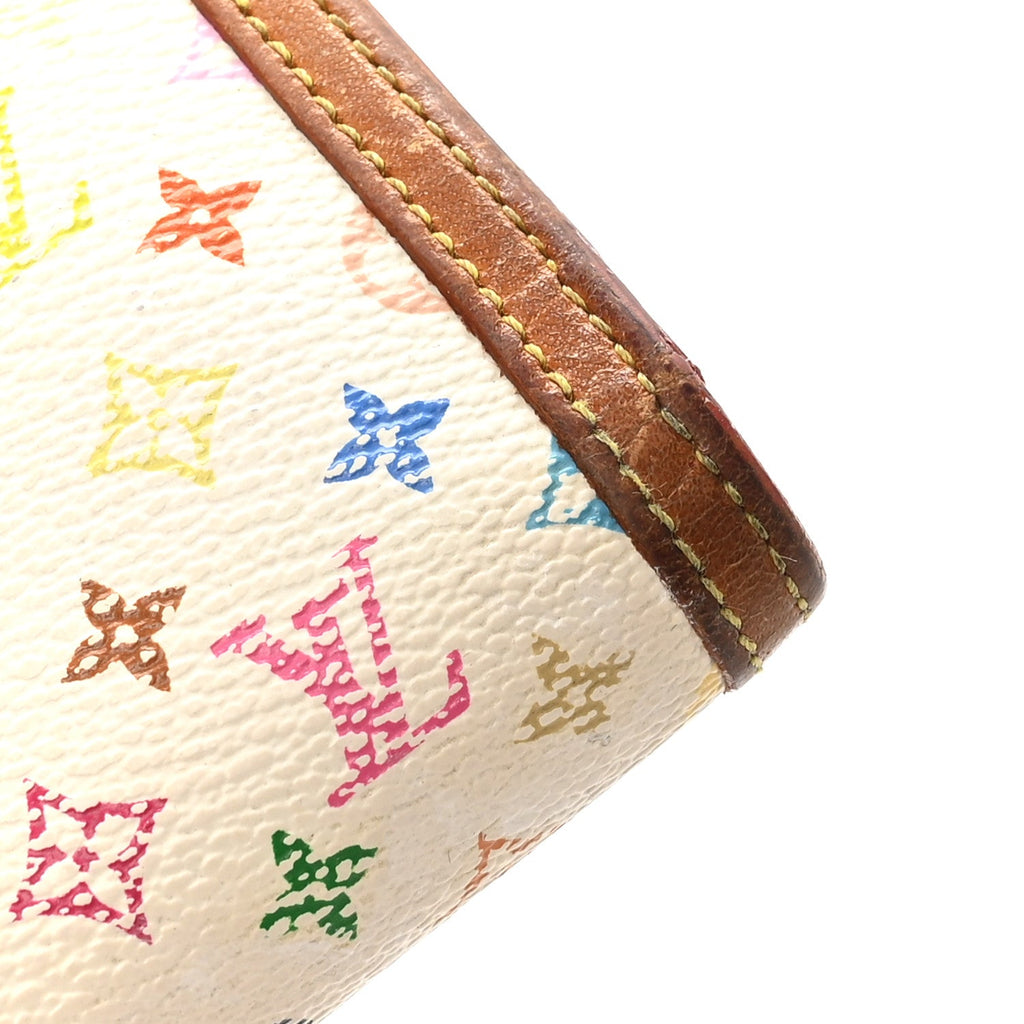 Louis Vuitton Monogram Multicolor French Purse Wallet White