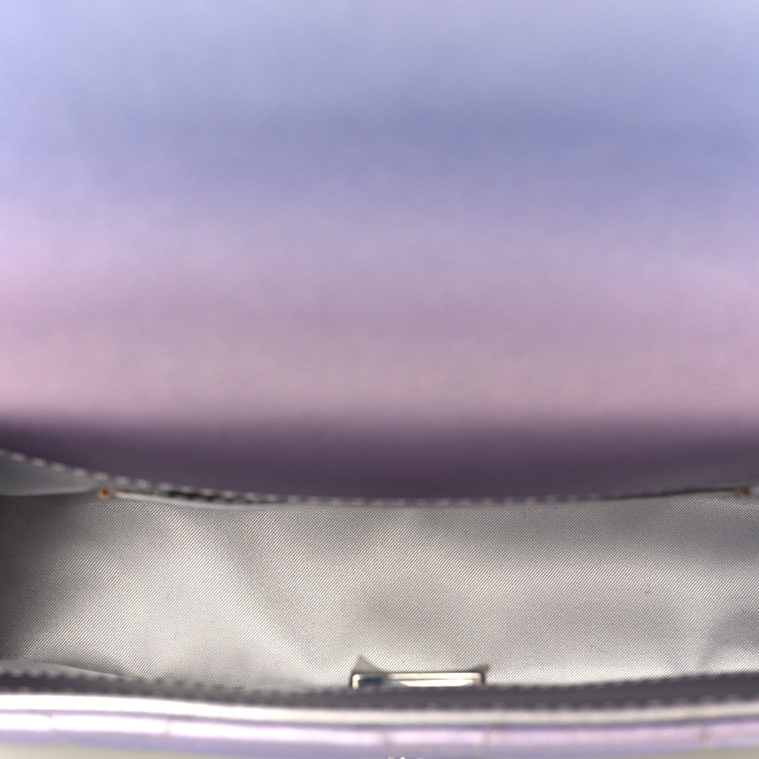 Chanel Gradient Metallic Calfskin Quilted Clutch Silver Blue Yellow Purple