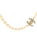 Pearl CC 100th Anniversary Necklace Light Gold