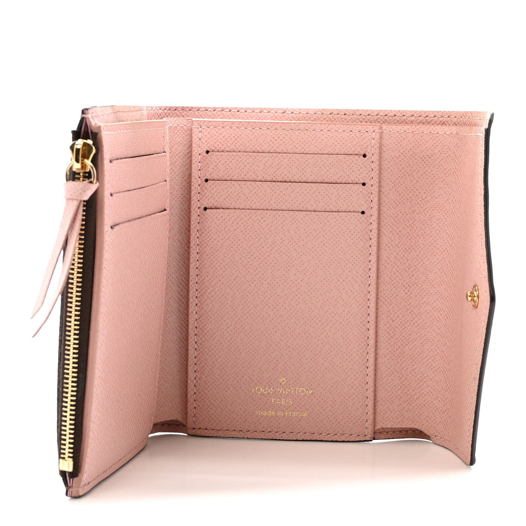 Louis Vuitton Damier Ebene Victorine Wallet Rose Ballerine
