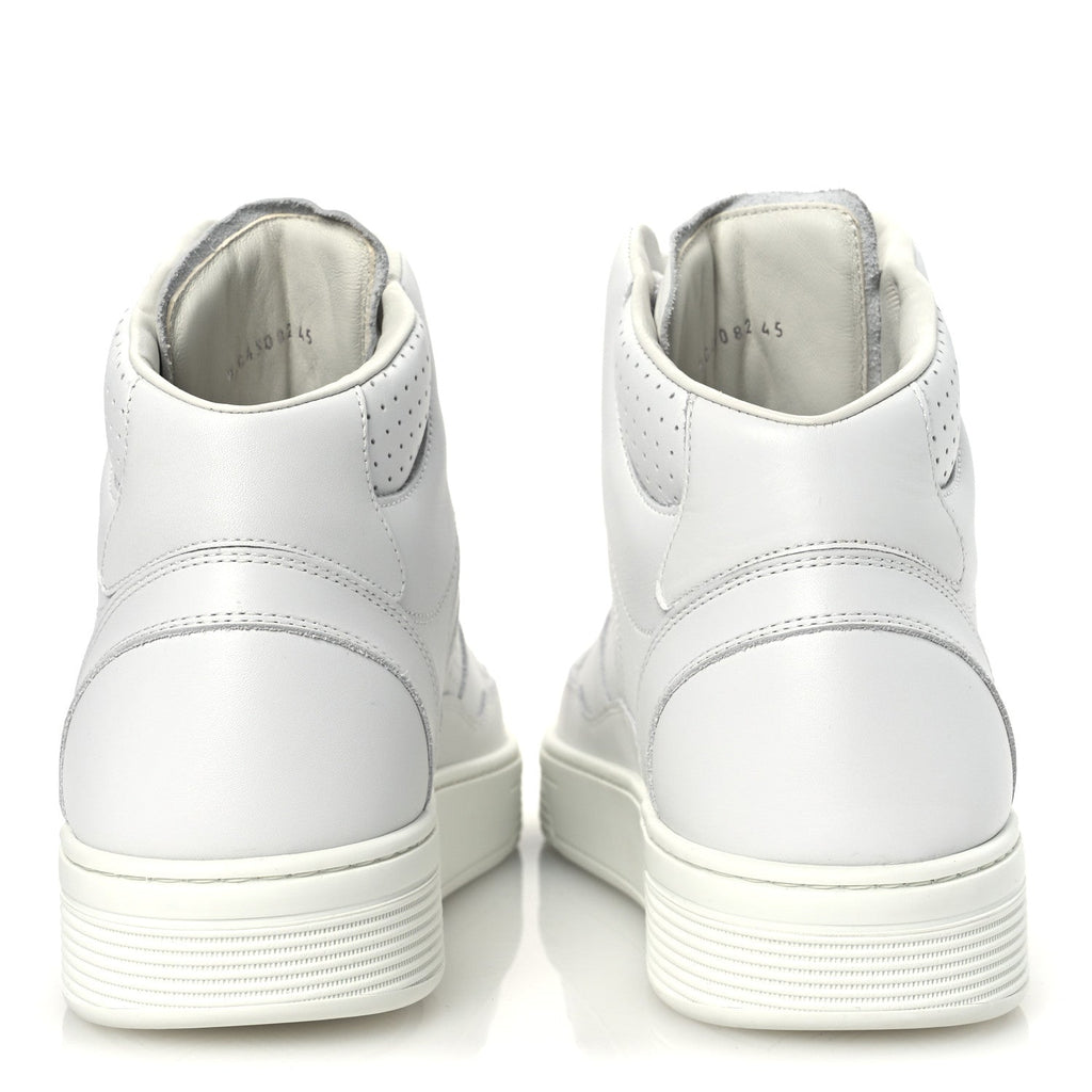 Calfskin CC High Top Sneaker 45 White
