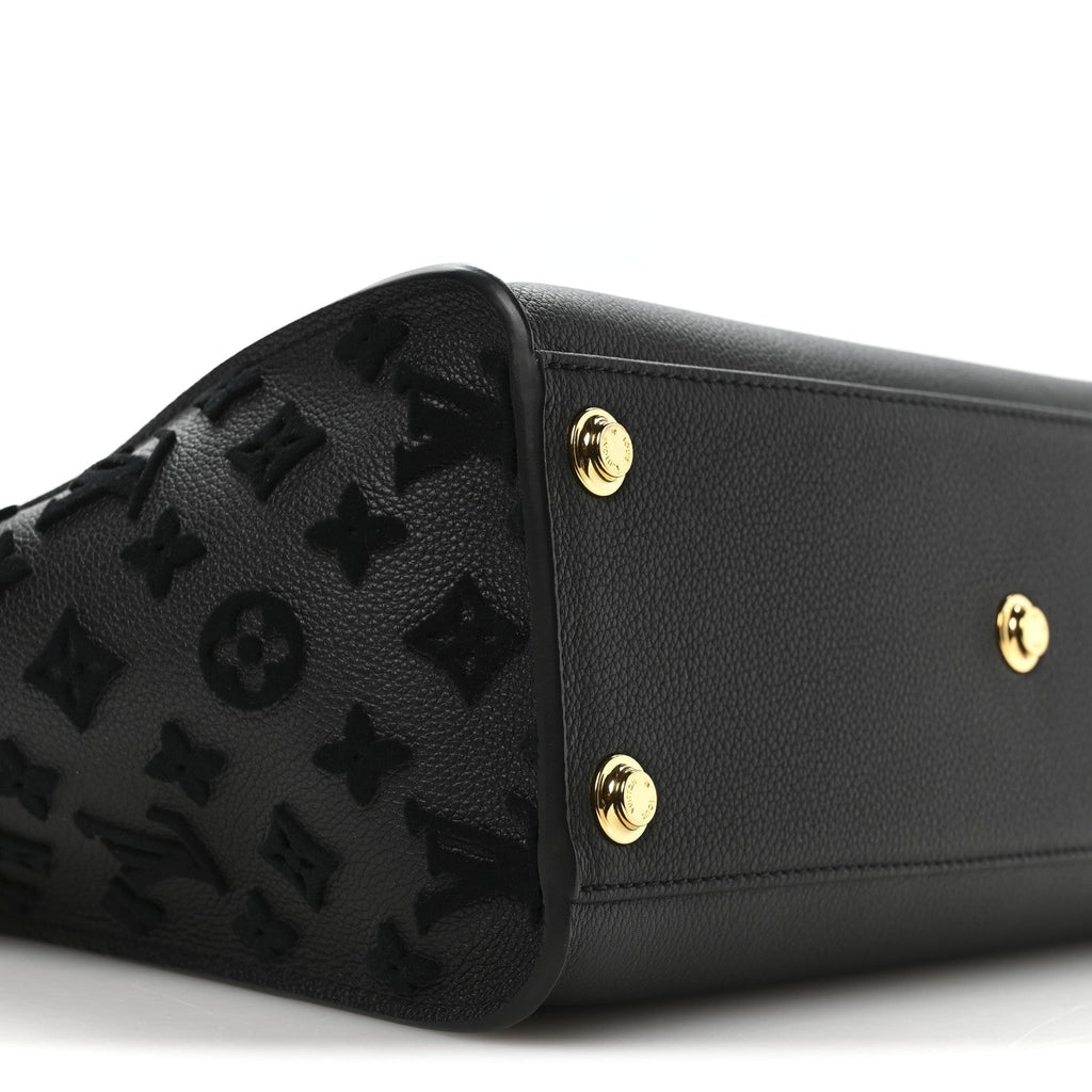 Louis Vuitton Calfskin Monogram Tufting On My Side Black