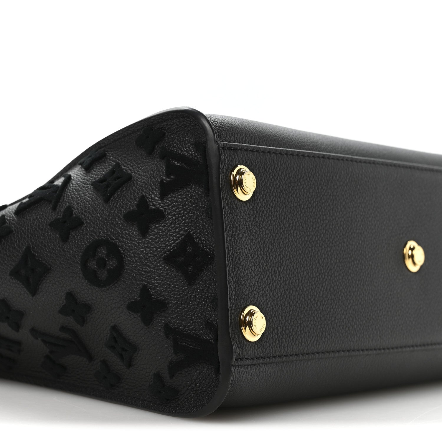 Louis Vuitton Calfskin Monogram Tufting On My Side Black