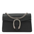 Gucci Dollar Calfskin Crystal Super Mini Dionysus Shoulder Bag Black