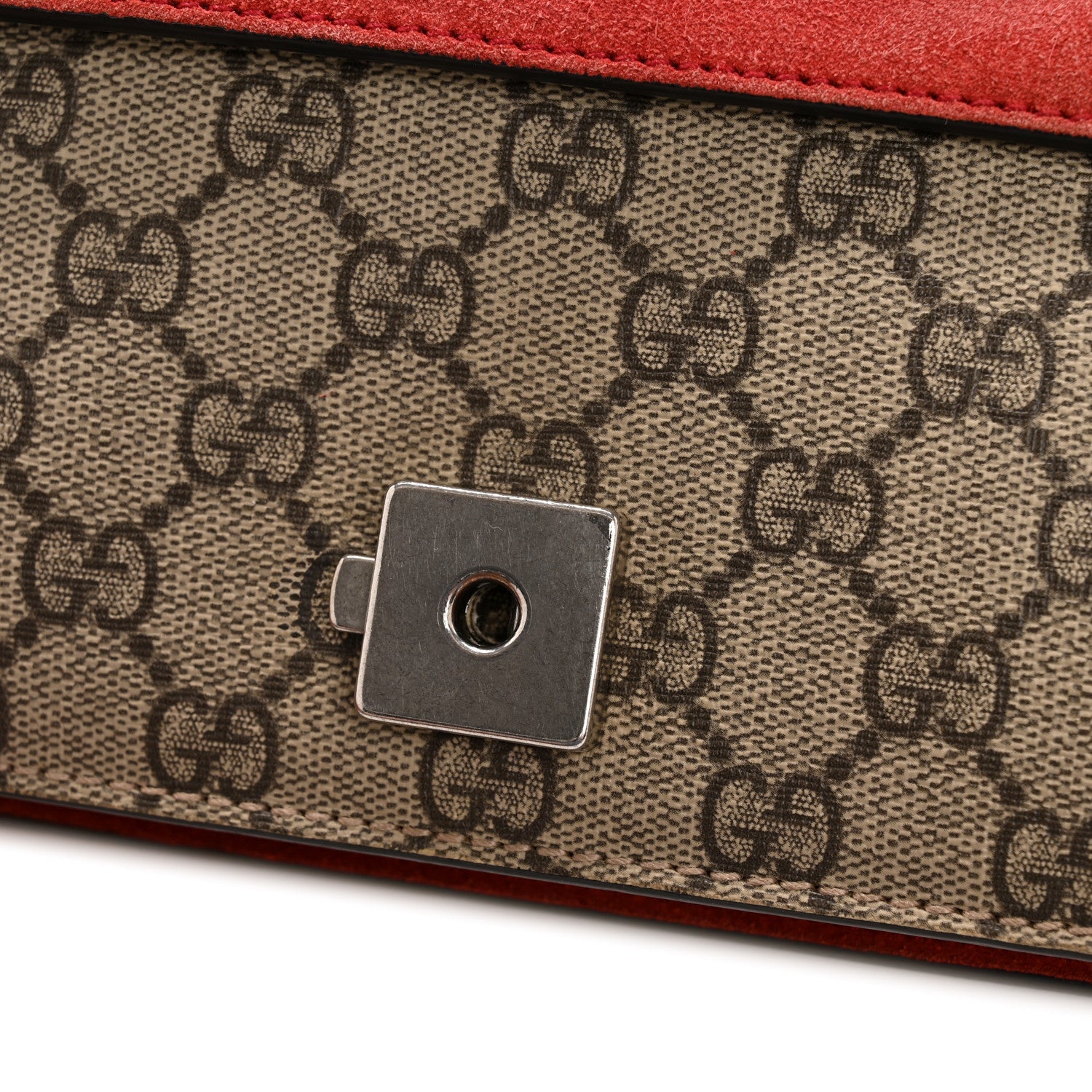 Gucci GG Supreme Monogram Mini Dionysus Shoulder Bag Hibiscus Red
