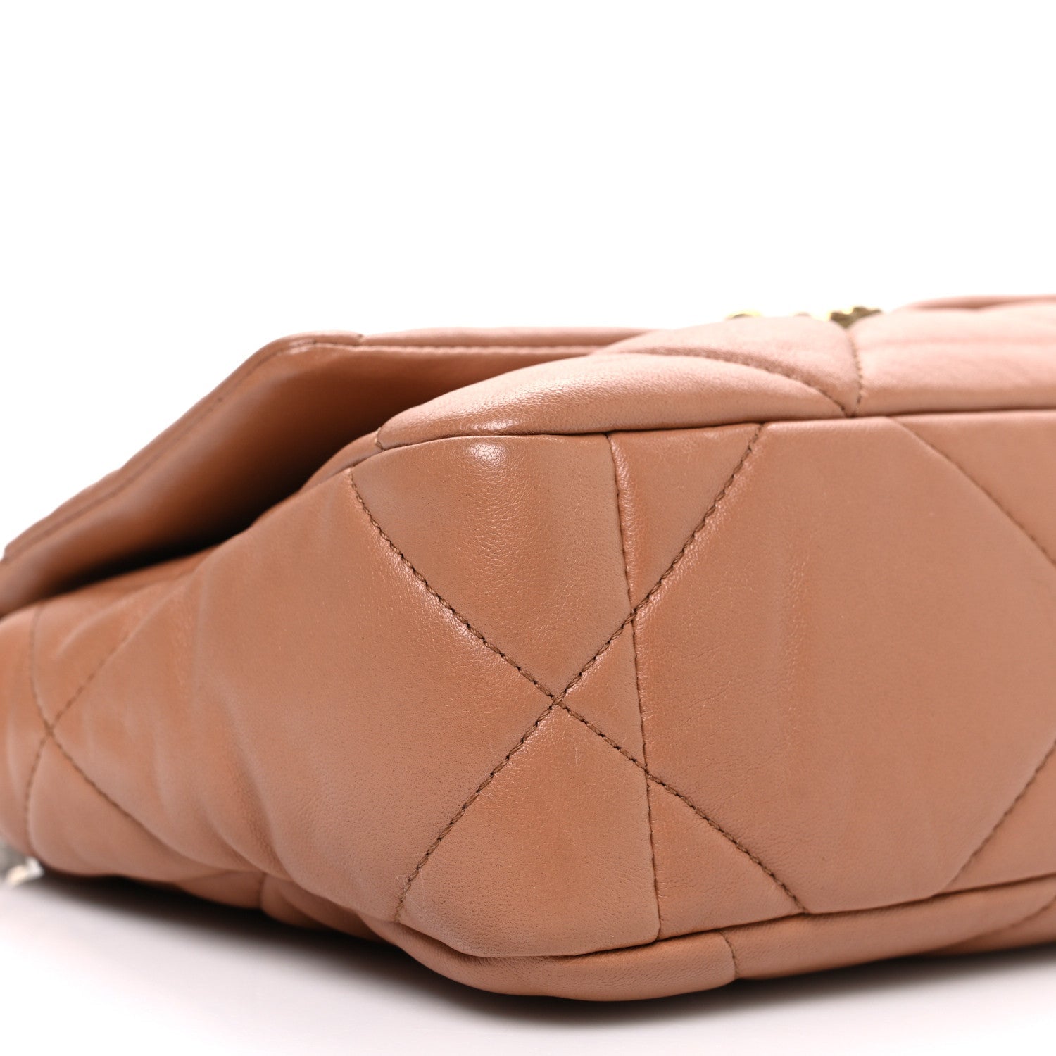 Chanel Lambskin Quilted Medium Chanel 19 Flap Brown