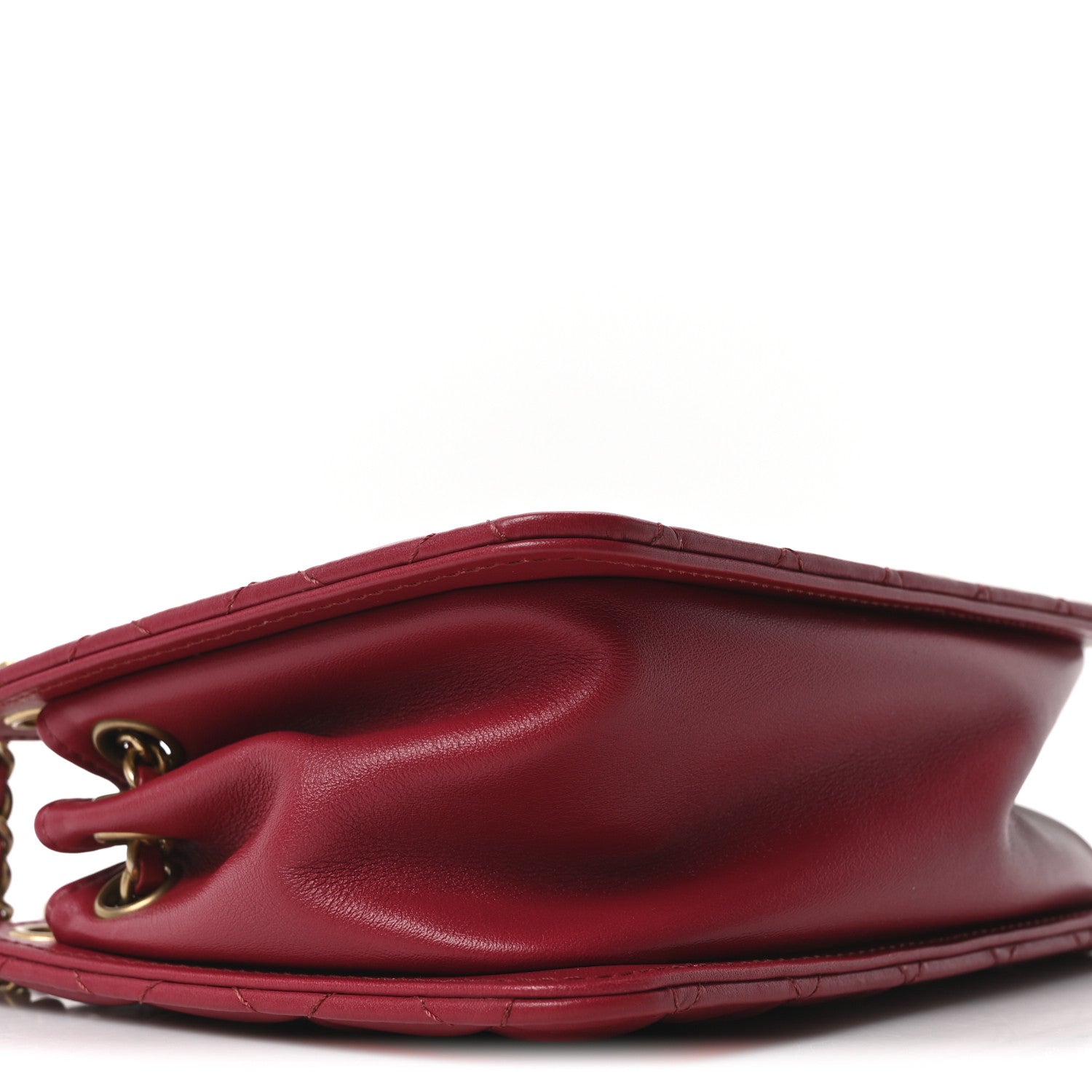 Chanel Calfskin Quilted Small CC Chain Accordion Tote Red