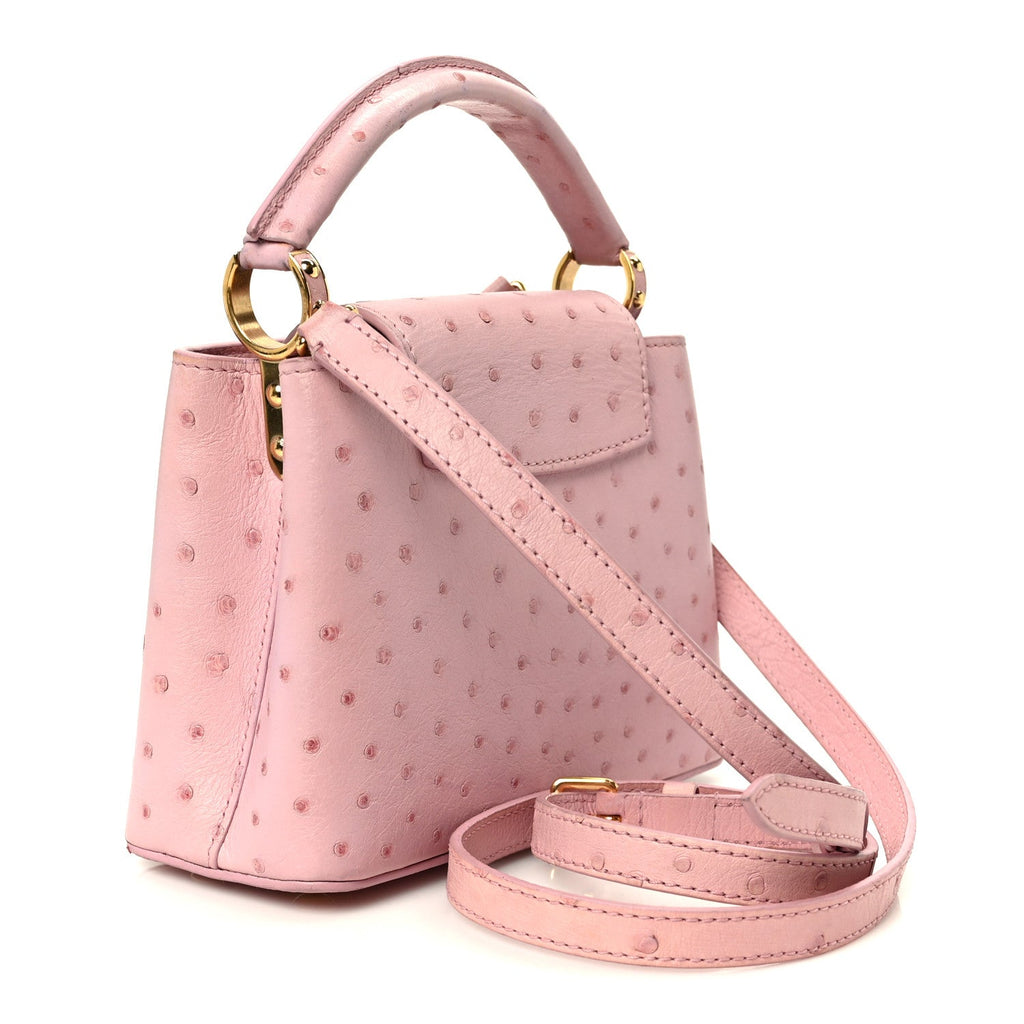 Louis Vuitton Ostrich Capucines Mini Pink