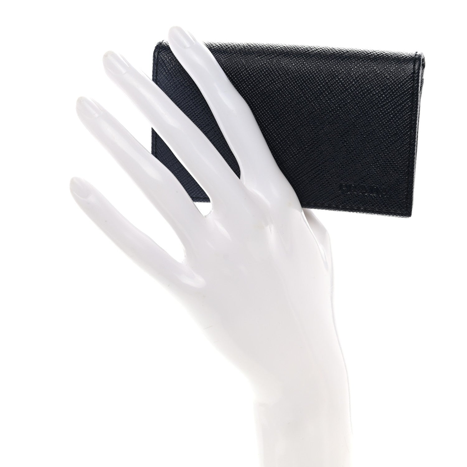 Prada Saffiano Flap Card Holder Baltico