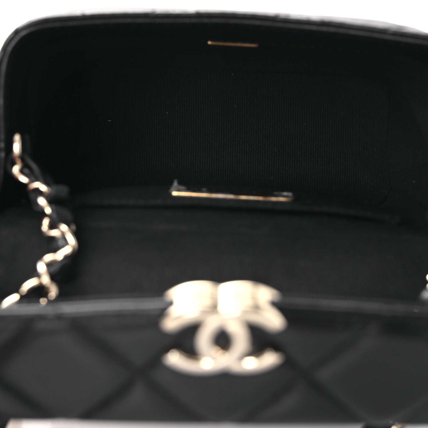 Chanel Lambskin Quilted Small Box Bag Black