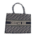 Christian Dior Oblique Medium Book Tote Blue Multicolor