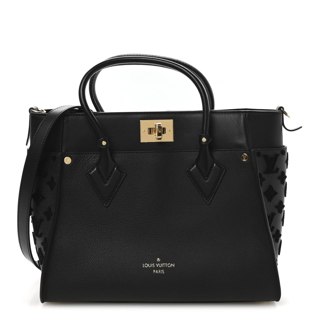 Louis Vuitton Calfskin Monogram Tufting On My Side Black