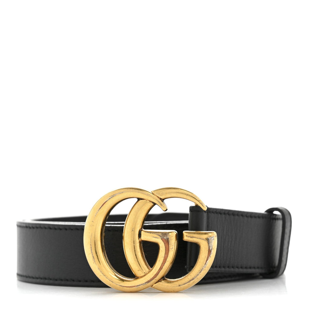 Gucci Calfskin Double G 30mm Belt 85 34 Black
