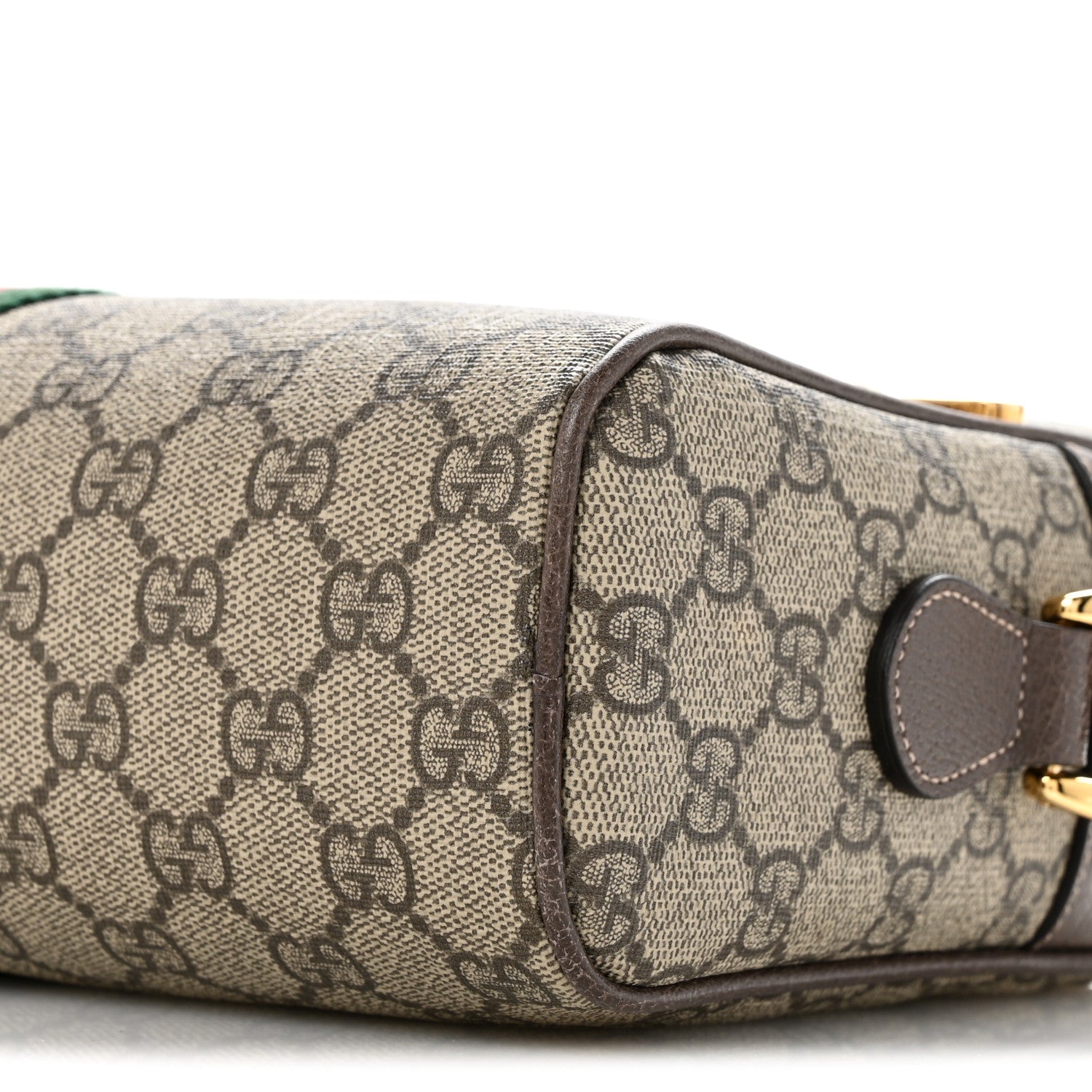 Gucci GG Supreme Monogram Web Small Ophidia Shoulder Bag Brown