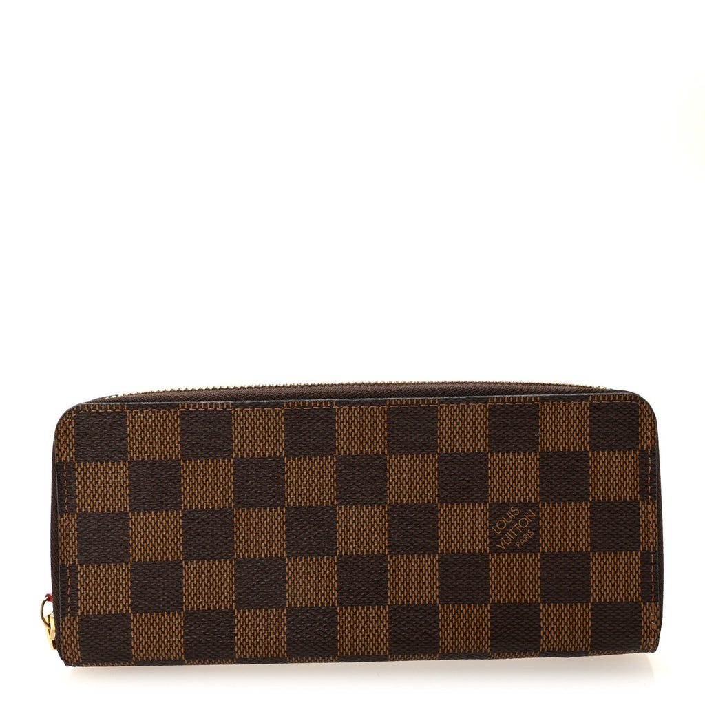 Louis Vuitton Damier Ebene Clemence Wallet Cherry