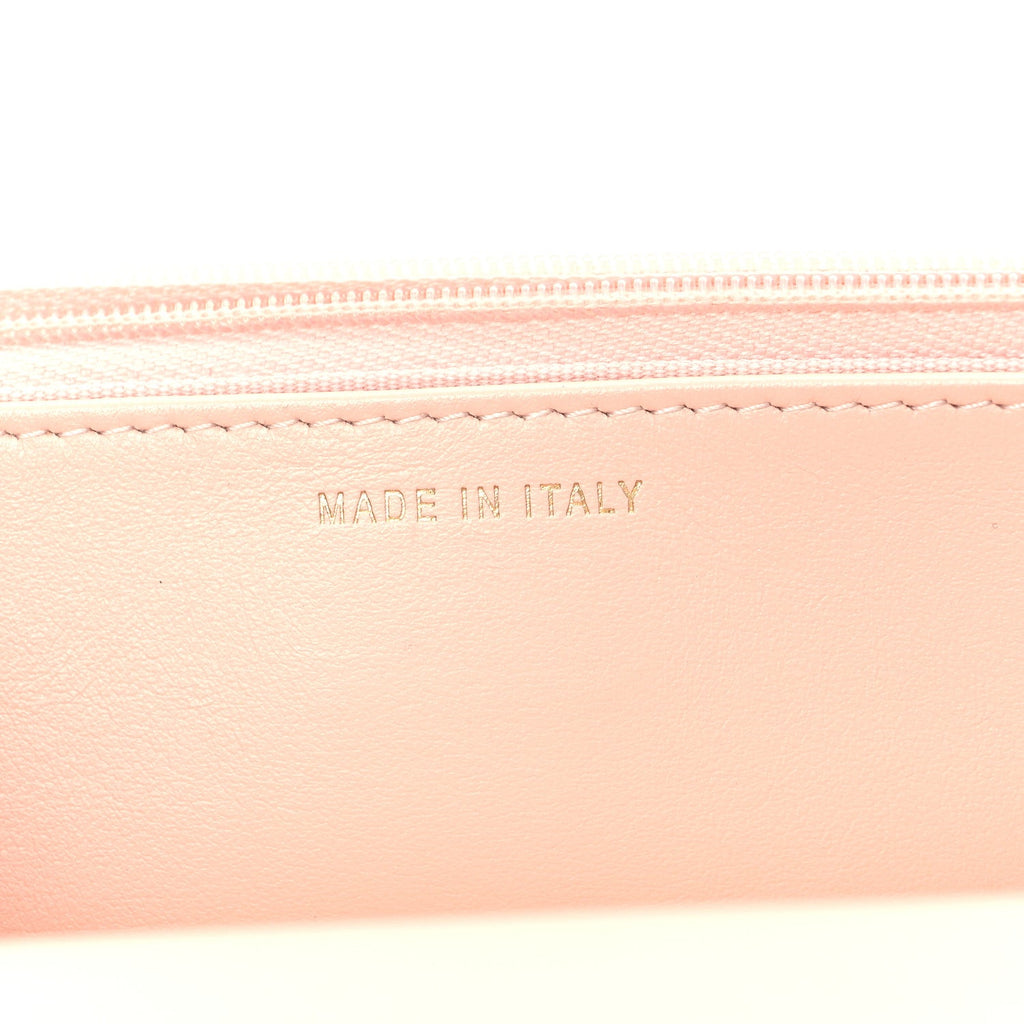Chanel Calfskin Quilted Perfect FIt Wallet On Chain WOC Light Pink