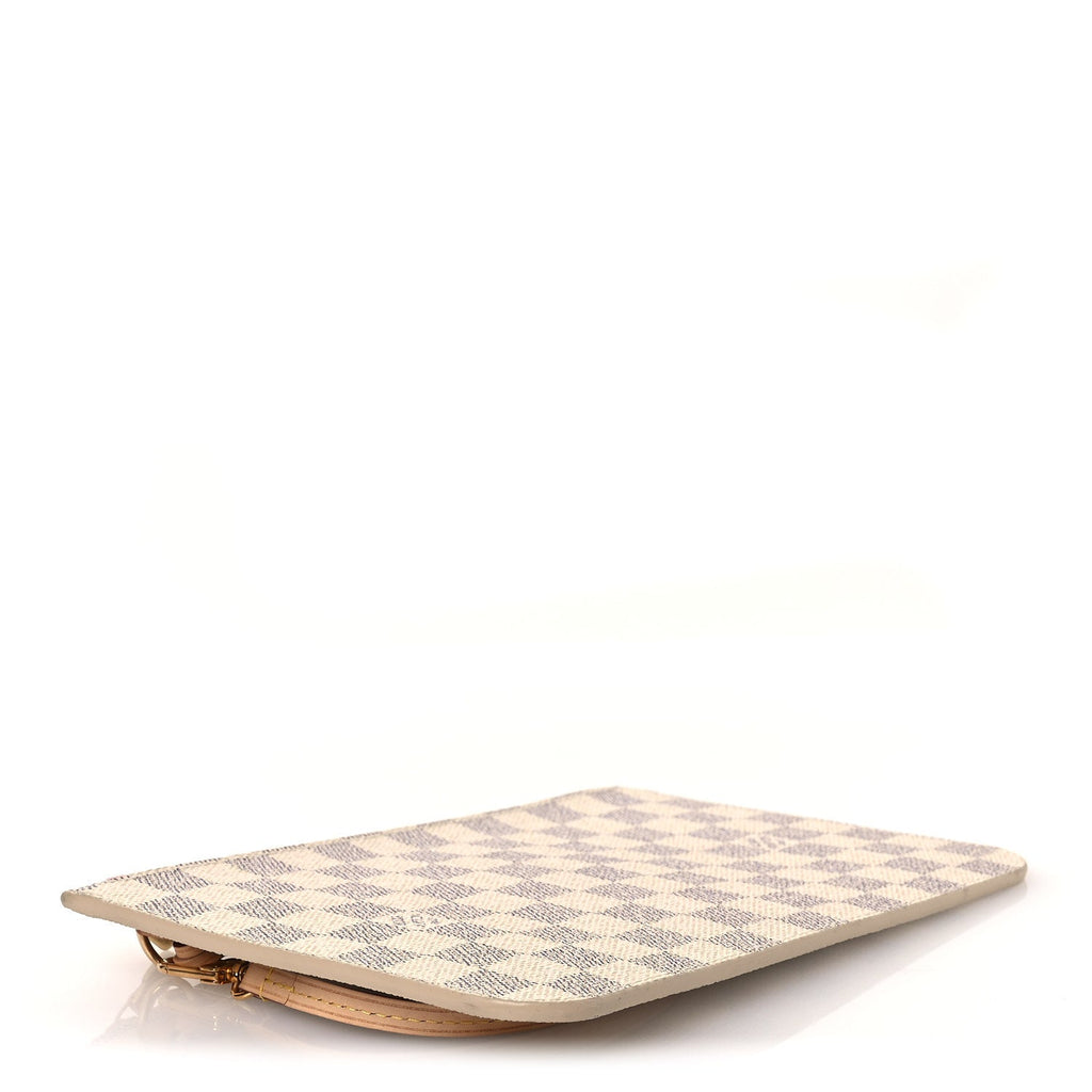 Louis Vuitton Damier Azur Neverfull MM GM Pochette Rose Ballerine
