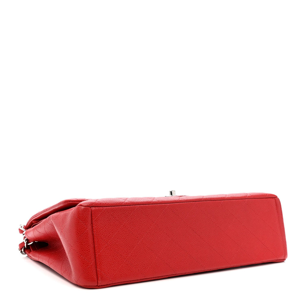Chanel Caviar Quilted Maxi Double Flap Red