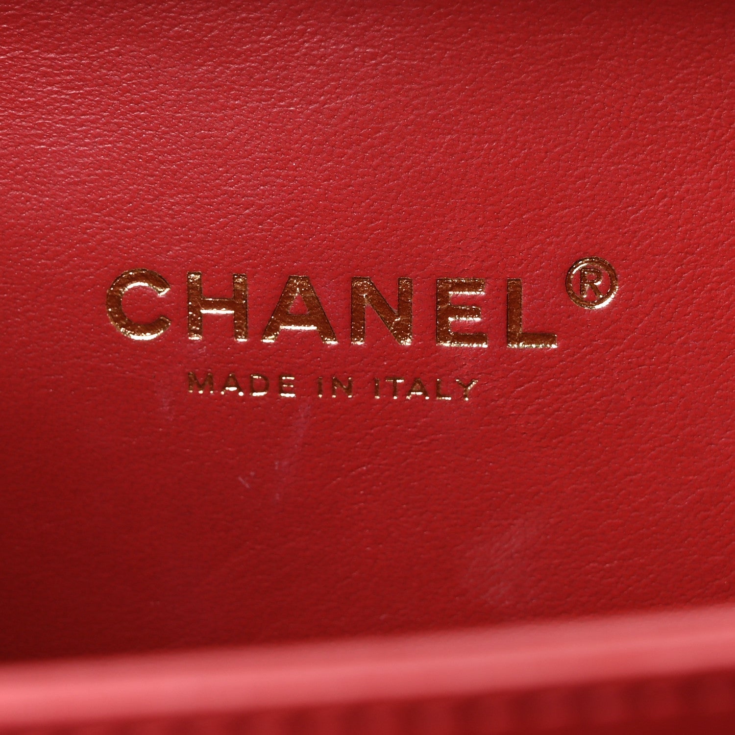 Chanel Goatskin Quilted Small CC Filigree Vanity Case Red