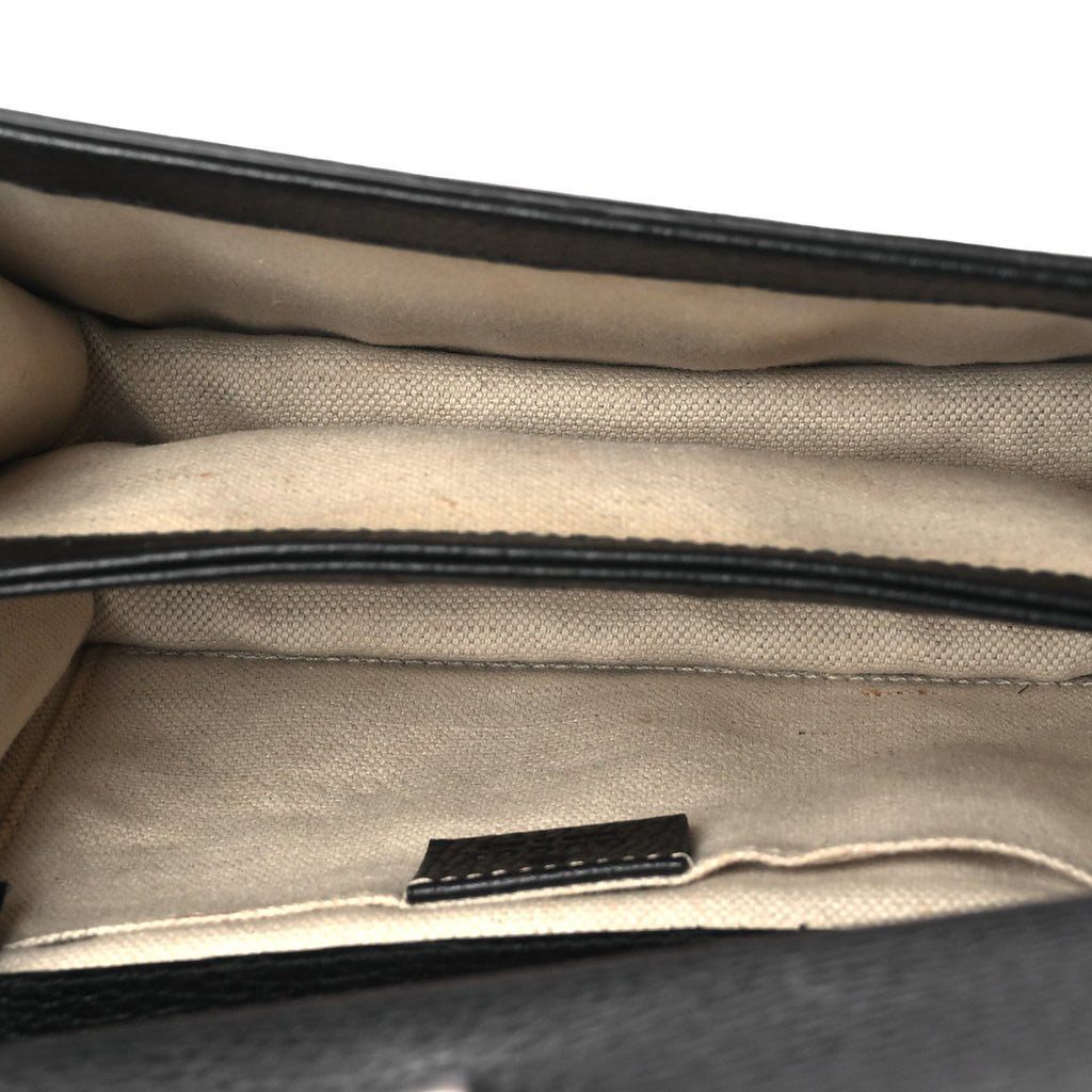 Gucci Dollar Calfskin Crystal Web Mini Dionysus Bamboo Top Handle Bag Black Black Diamond