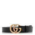 Gucci Calfskin Double G 20mm Belt 100 40 Black