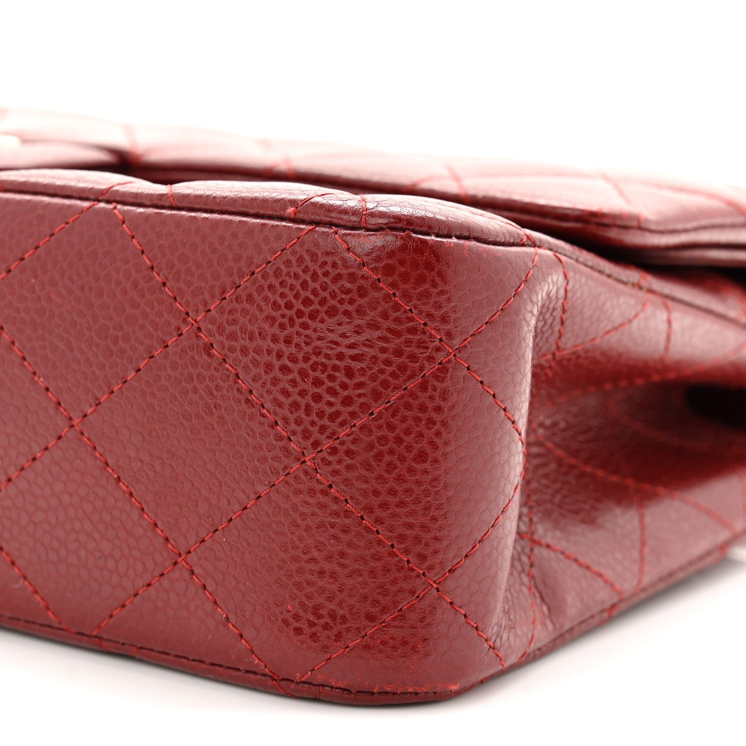 Chanel Caviar Quilted Medium Double Flap Burgundy