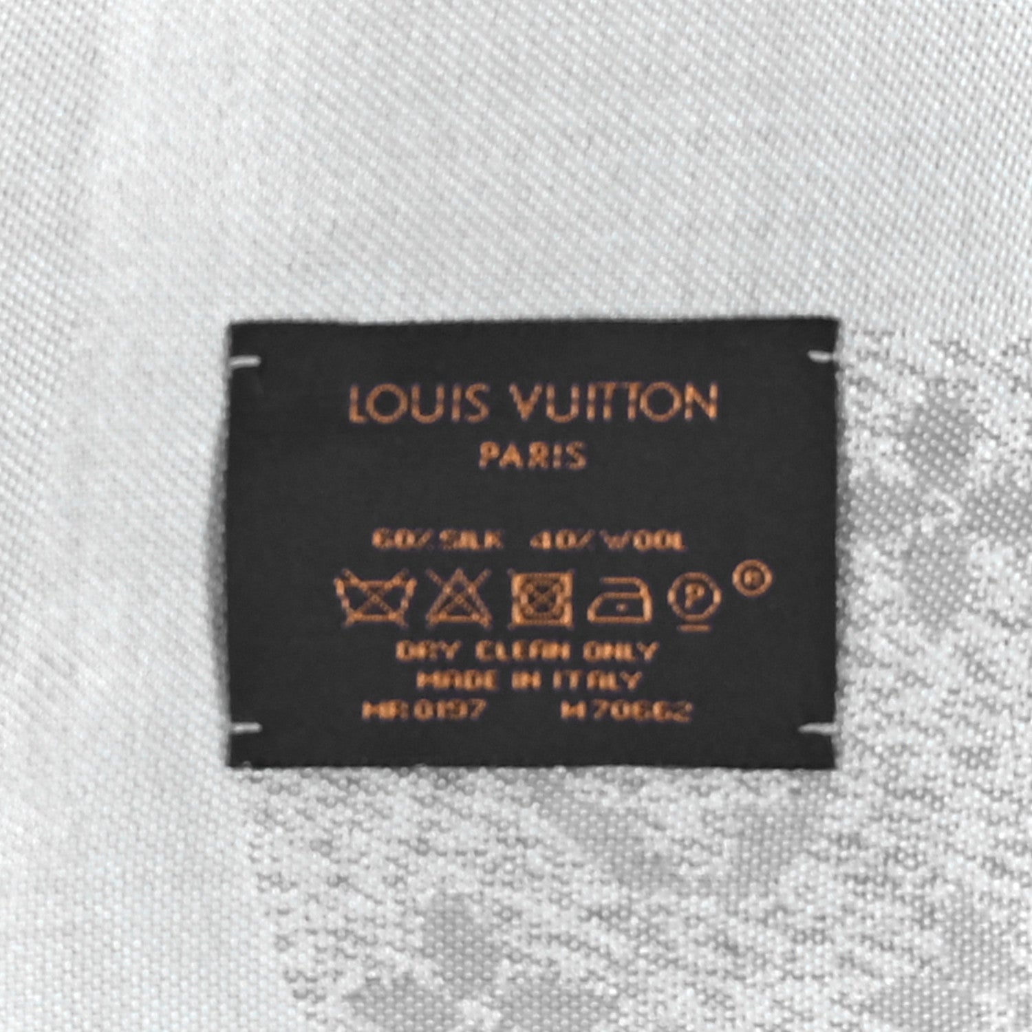 Louis Vuitton Silk Wool Monogram Infra Shawl Blue