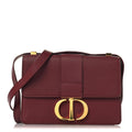 Christian Dior Grained Calfskin 30 Montaigne Flap Bag Red Brick