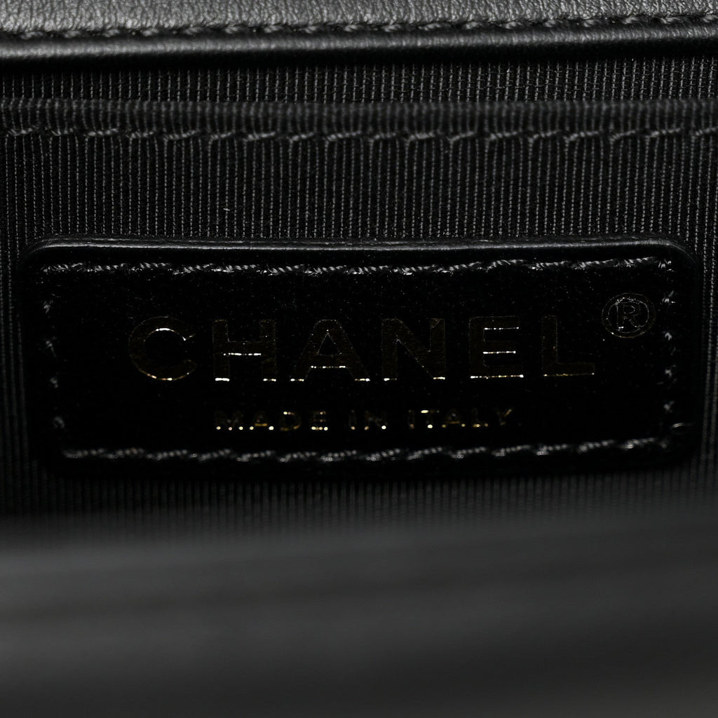 Chanel Calfskin Quilted Medium Boy Flap Black