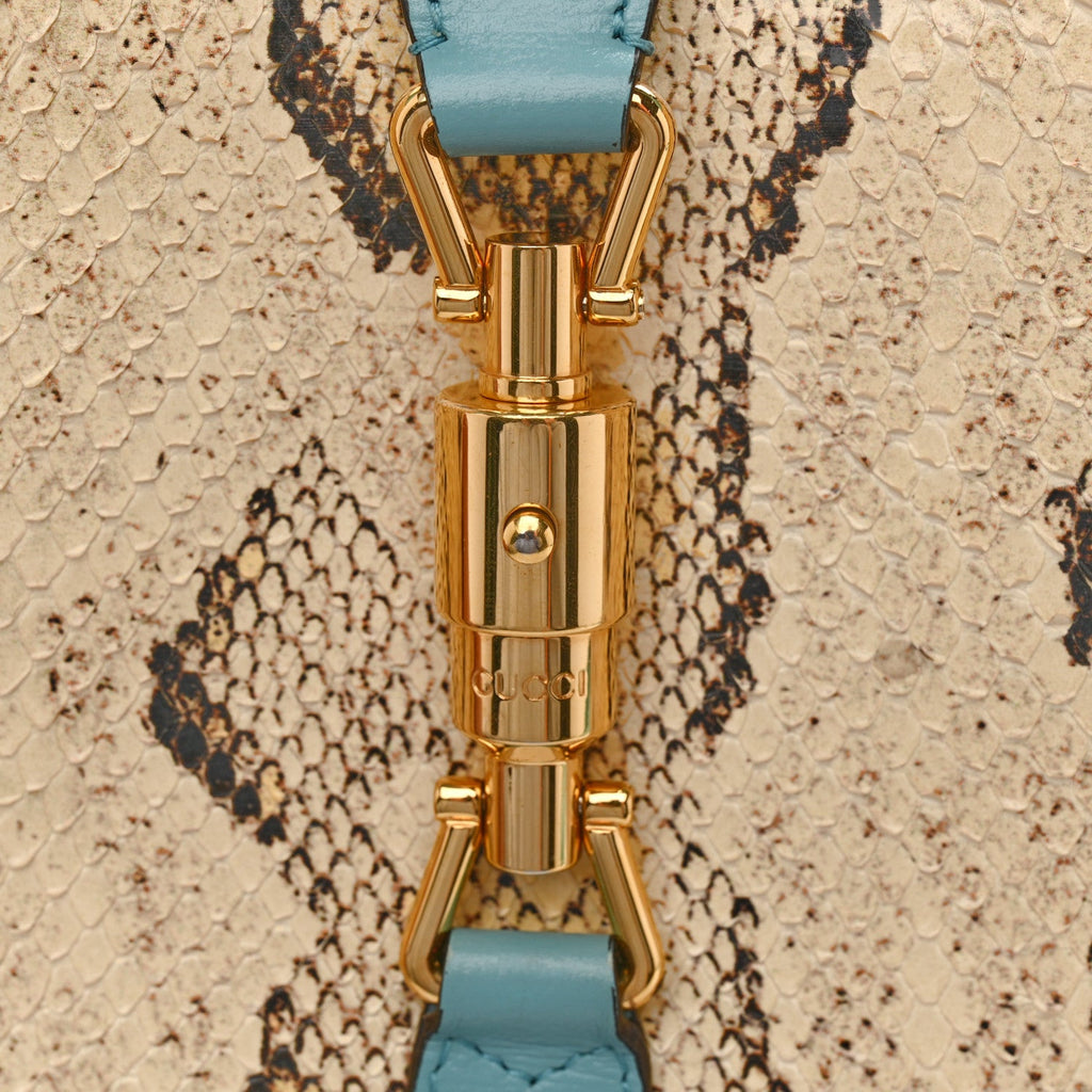 Gucci Snakeskin Calfskin Jackie 1961 Hobo Multicolor