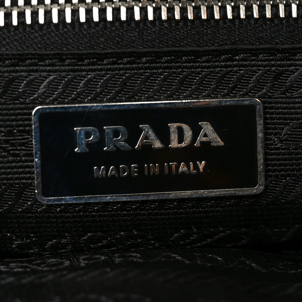 Prada Vitello Daino Hobo Black