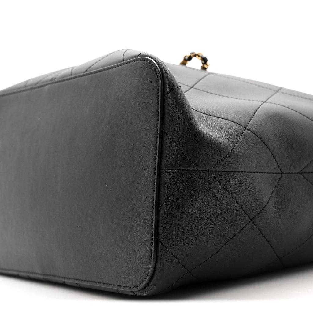 Chanel Calfskin Quilted Large Shopping Bag Black