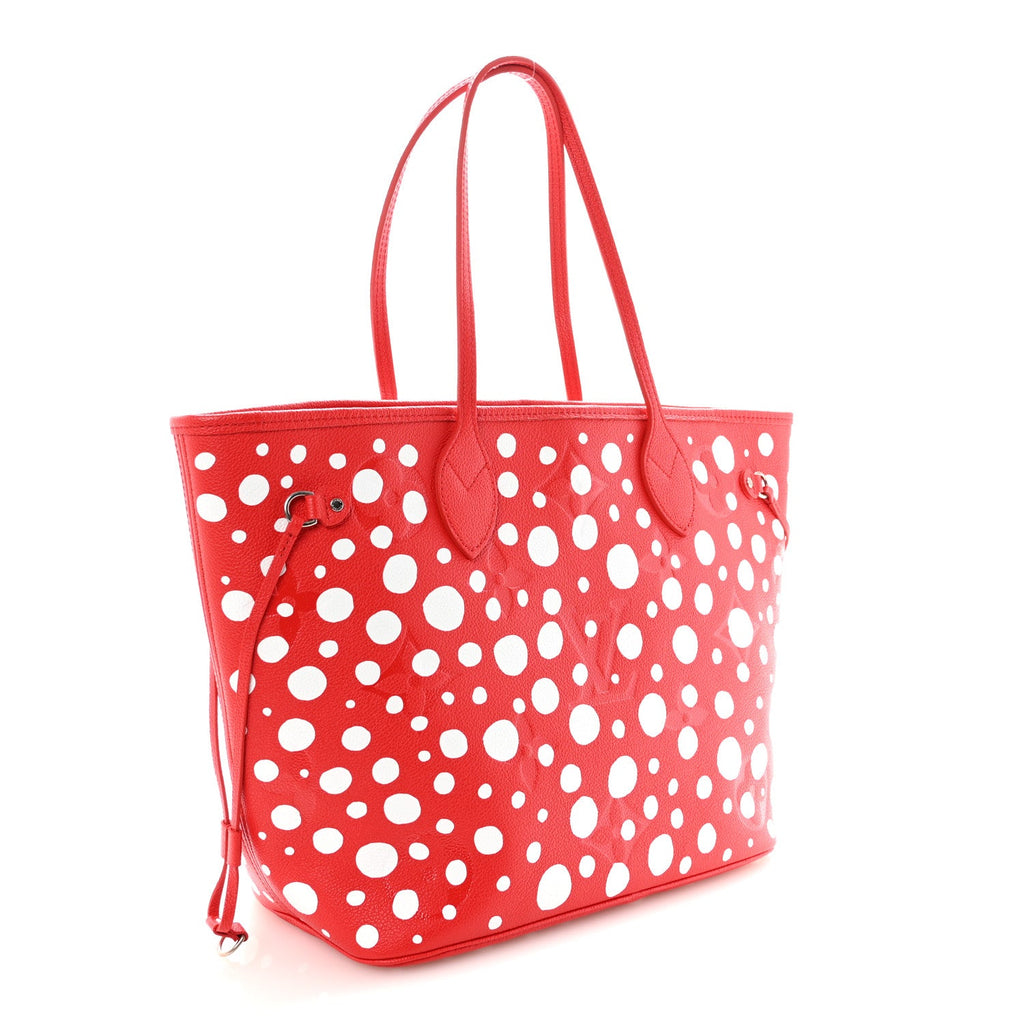 Louis Vuitton LV X YK Empreinte Infinity Dots Neverfull MM Rouge White